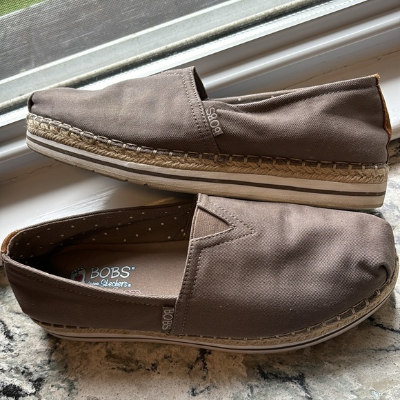 Skechers BOBS Memory Foam Tan Shoes Size 9 - Picture 8 of 8